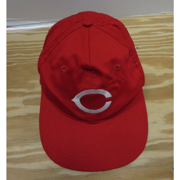 VINTAGE Cincinnati Reds Hat Cap Snapback Red Baseball MLB Twins Enterprise - Picture 2 of 10
